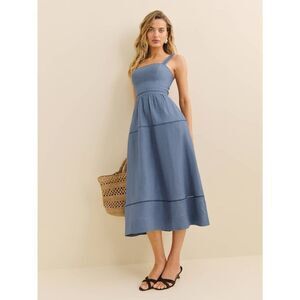 Reformation Petites Everett Linen Dress 4P